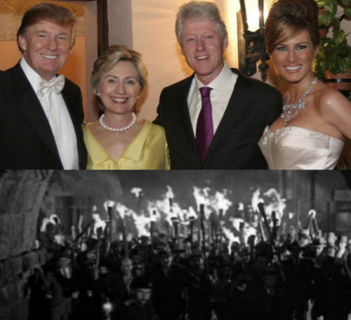Trump, Hillary, Pitchforks & Torches.png