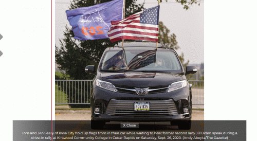 Flag Vehicle - Biden Rally - Iowa.GIF