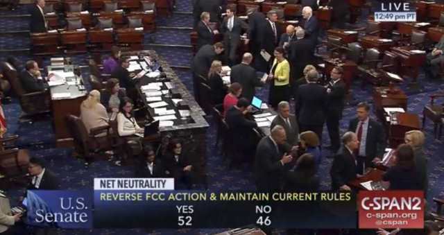 Senate Votes for Internet Freedom -- to Reverse FCC and Keep Net Neutrality. (CSPAN)