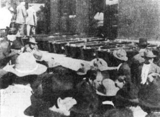 Dawson Mine Disaster, Coffins.jpg