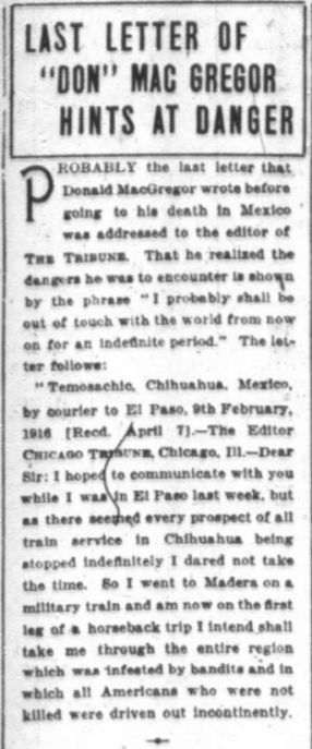 Don MacGregor, Last Letter-1, Chicago Daily Trib, Apr 12, 1916.png