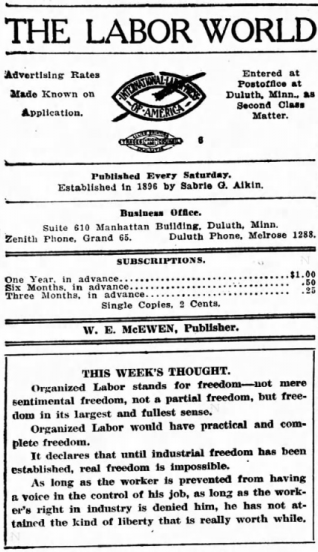 Labor World, Masthead, Feb 26, 1916.png