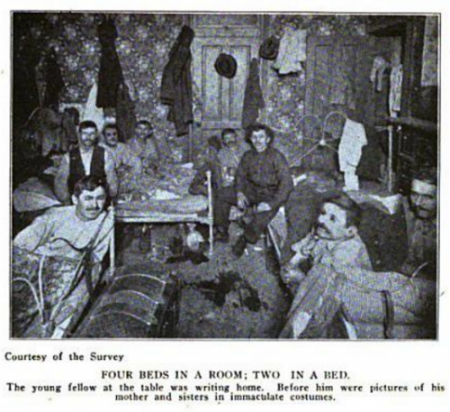 Pittsburgh Steel Strike, Four Beds in a Room, ISR June 1916.png