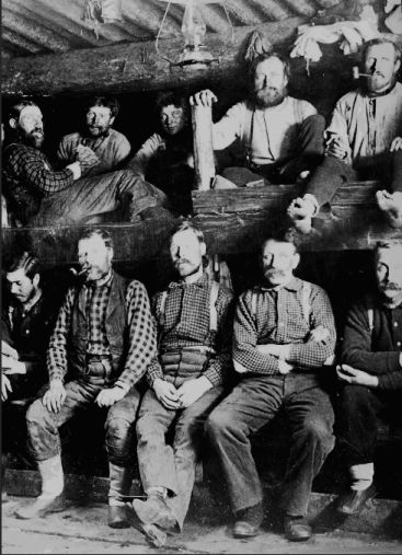 Timber Beasts in bunk house near Hibbing, MN, about 1915-1917.png