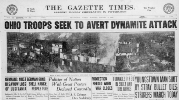 Youngstown Steel Strike, Massacre, Ptt Gz-Tx, Jan 9, 1916.png