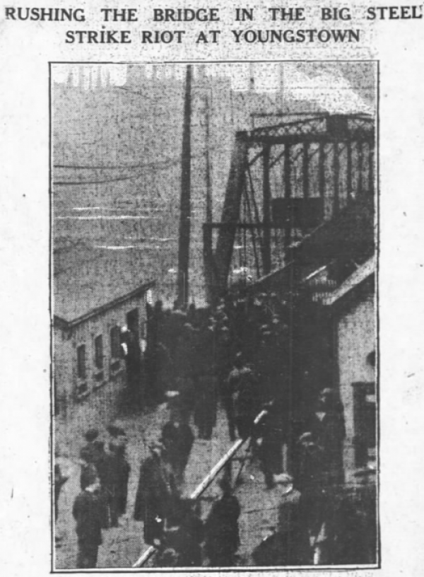 Youngstown Steel Strike, Massacre, Rushing Bridge, Day Book, Jan 11, 1916.png