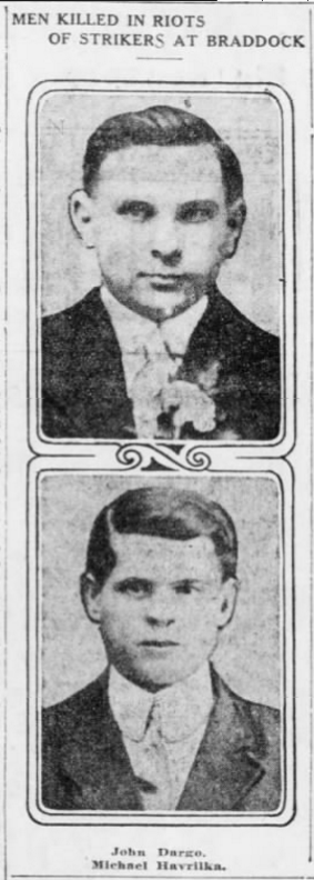 Braddock Massacre, Dargo:Vargo, Havrilka, Pittsburgh Post-Gazette, May 4, 1916_0.png