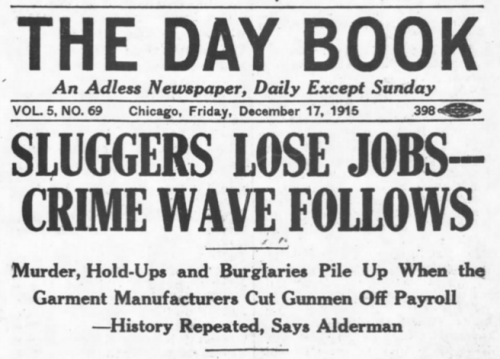 Chicago Garment Workers Strike of 1915, Day Book headline, Dec 17.png
