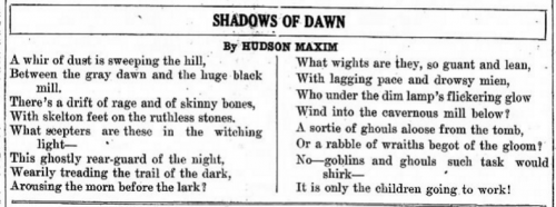 Child Labor Poem, Shadows of Dawn by Hudson Maxim, Labor World, Apr 22, 1916.png