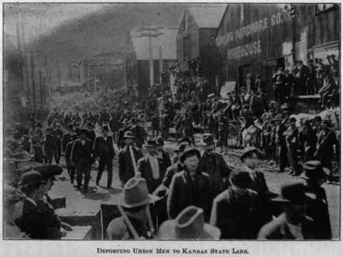 Cripple Creek Strike of 1903-1904, WFM, Deportations to Kansas.png