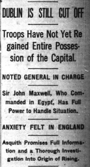 Easter Rising, Dublin Cut Off, NYT, Apr 28, 1916.png