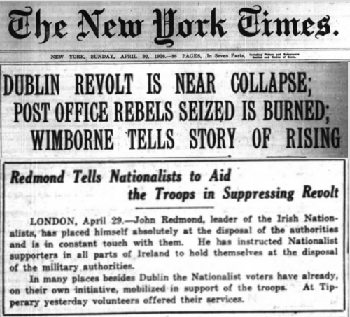 Easter Rising, Revolt Near Collapse, NYT Apr 30, 1916.png