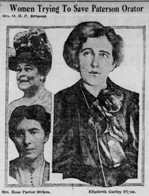 Elizabeth Gurley Flynn, Belmont, Stokes v Paterson, New Castle Herald, PA, Dec 2, 1915.png
