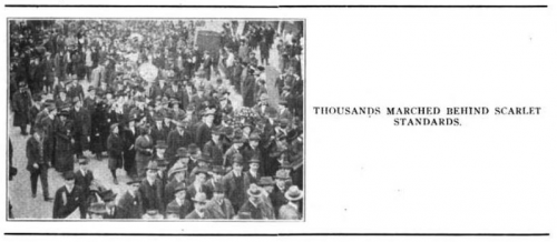 Joe Hill Thousands march at funeral, ISR Jan 1916.png