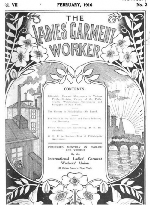 Ladies Garment Worker, Cover, February 1916.png