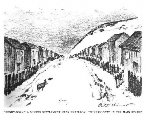 Robert Minor, Mining Camp, Hazelton PA, ISR Apr 1916.png