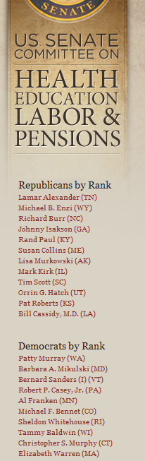 Screenshot -- Senate HELP Committee Members, Education Subcommitte.png