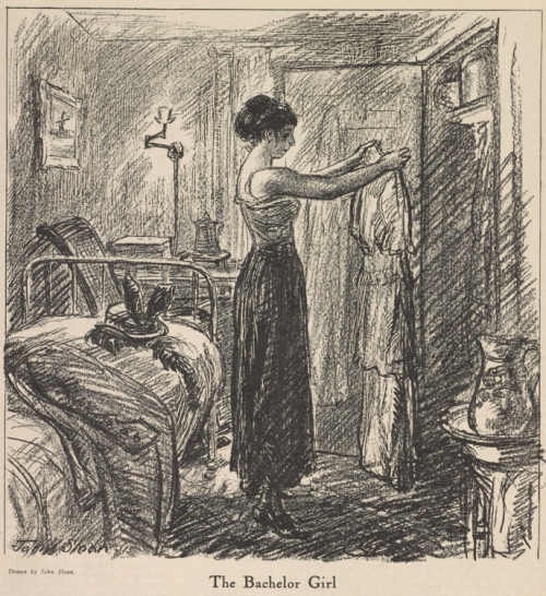 The Masses, February 1915, The Bachelor Girl by John Sloan.png