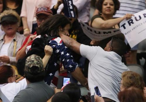Trump brownshirts attack protester.jpg