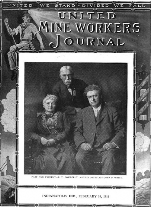 UMWJ, Feb 10, 1916, Cover, Mother Jones, TVP, Pres White.png