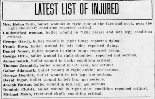 Youngstown Steel Strike, Massacre, List, Ptts Post, Jan 8, 1916 .png