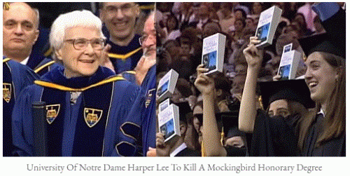 Nelle Harper Lee - Photo - Notre Dame Graduation.GIF